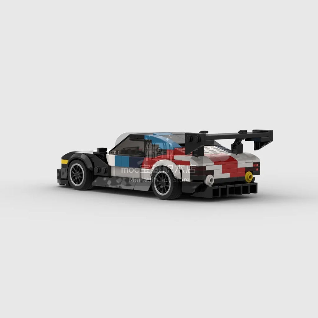 MOC M4 385Pcs Livery Version M Power Racing Sports Car Vehicle Racer Building Blocks Brick Creative Garage Toys