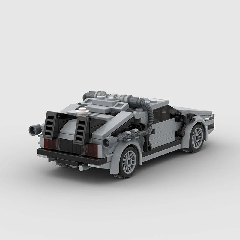 Back to the Future Delorean MOC Building Blocks – City Sports Racing Car – DIY Assembly Toy – Parent-Child Bonding Fun