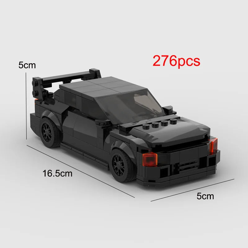 MOC Mitsubishi EVO 276Pcs Racing Sports Car Vehicle Racer Building Blocks Brick Creative Garage Toys for Boys