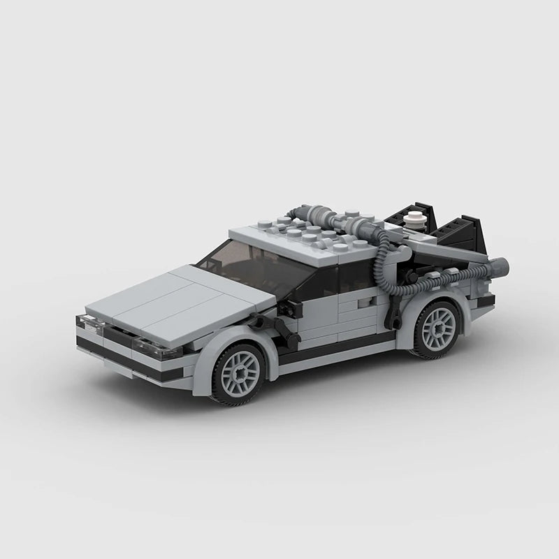 Back to the Future Delorean MOC Building Blocks – City Sports Racing Car – DIY Assembly Toy – Parent-Child Bonding Fun