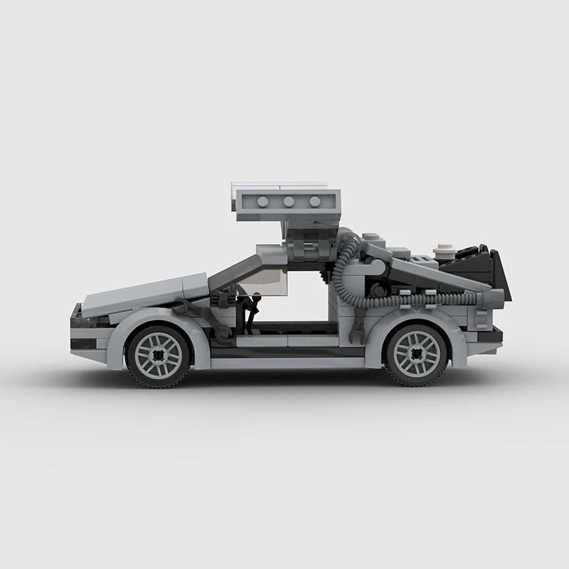 Back to the Future Delorean MOC Building Blocks – City Sports Racing Car – DIY Assembly Toy – Parent-Child Bonding Fun
