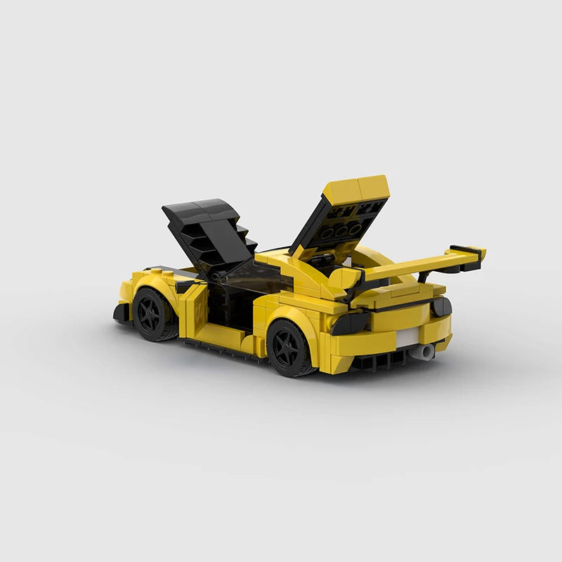 MOC Mazda RX-7 Racing Car Building Blocks, City Sports Vehicle Speed Champion Model, Creative Garage DIY Bricks, Educational Toy