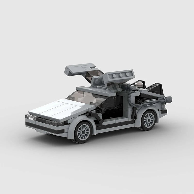 Back to the Future Delorean MOC Building Blocks – City Sports Racing Car – DIY Assembly Toy – Parent-Child Bonding Fun