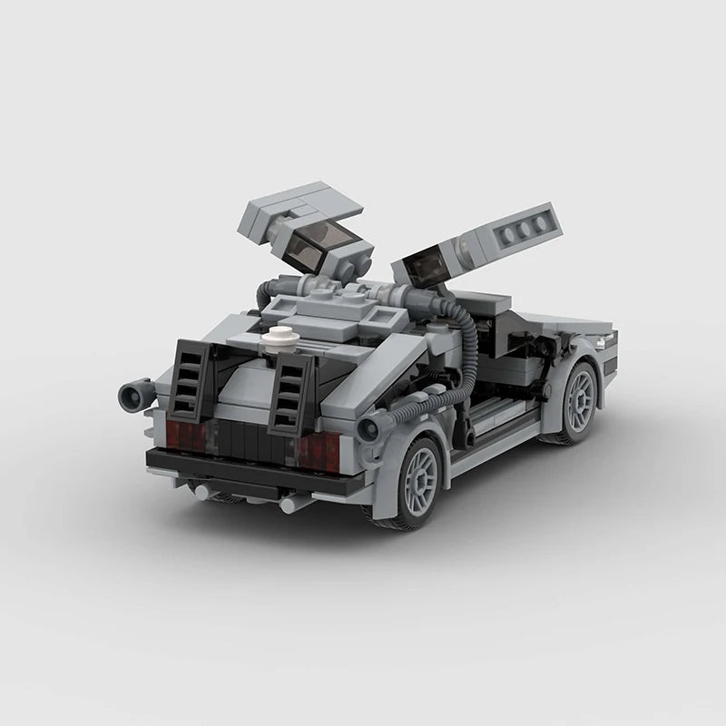 Back to the Future Delorean MOC Building Blocks – City Sports Racing Car – DIY Assembly Toy – Parent-Child Bonding Fun