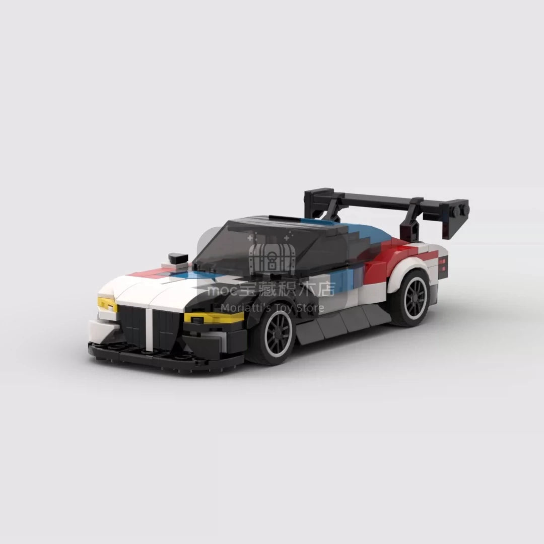 MOC M4 385Pcs Livery Version M Power Racing Sports Car Vehicle Racer Building Blocks Brick Creative Garage Toys